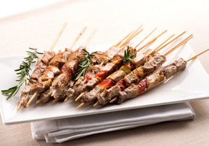 Lamb speducci grilled and served with rosemary. King George's Steaks and Seafood.